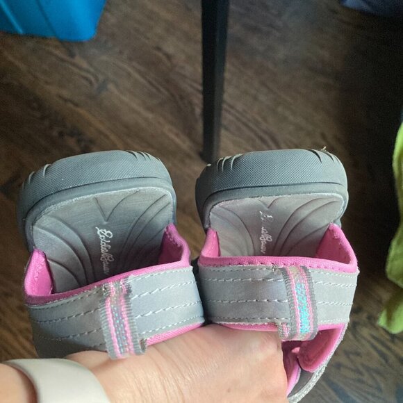 EDDIE BAUER GREY/PINK SANDALS SIZE 3 YOUTH - Picture 12 of 12
